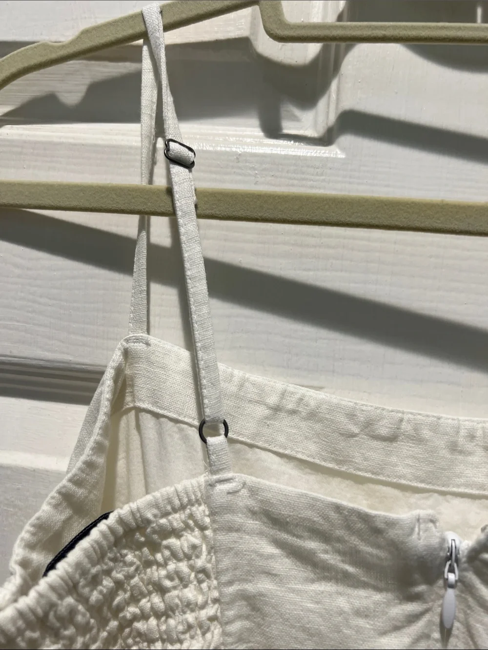Abercrombie & Fitch White Spaghetti-Strap Maxi Dress